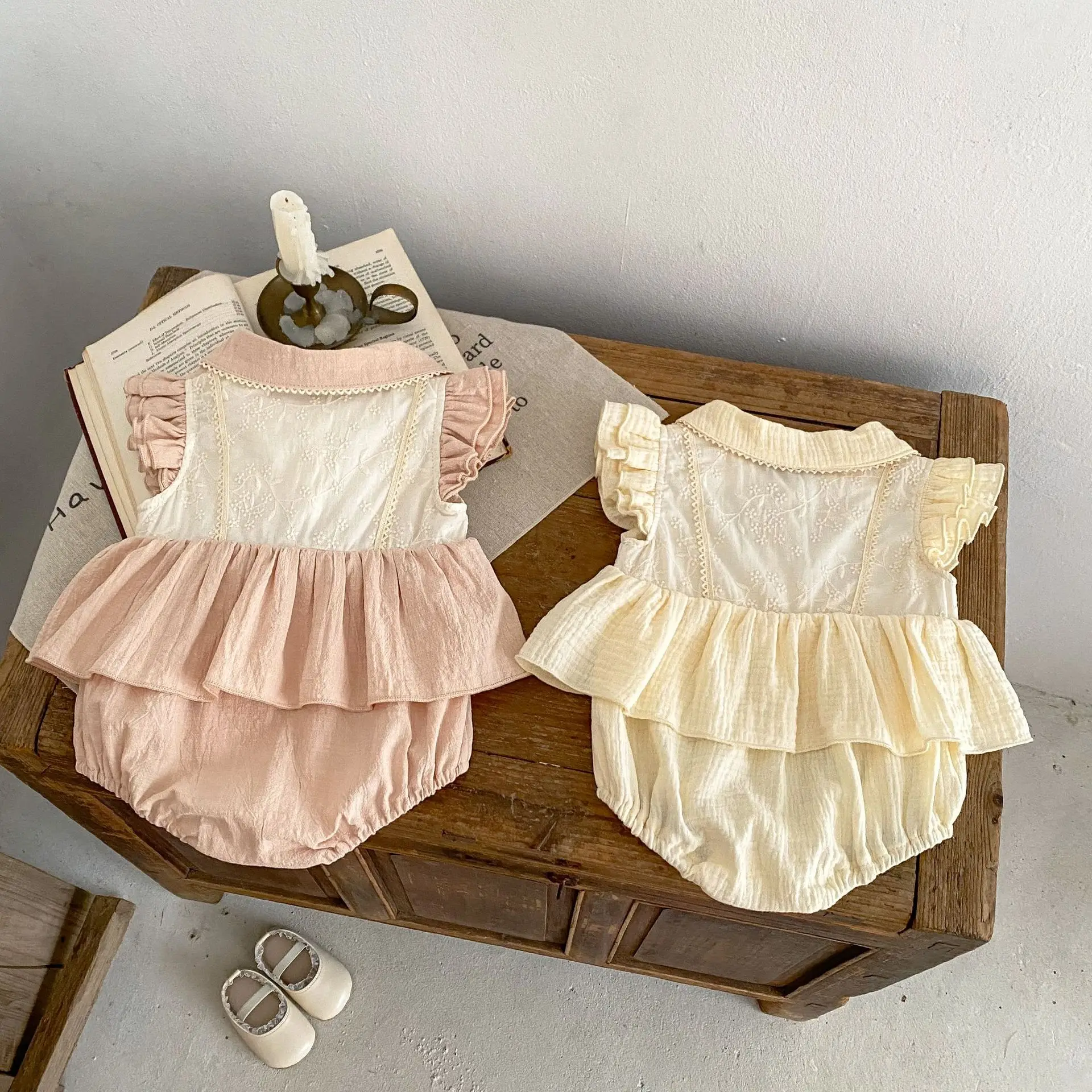 

Summer New Korean Baby Clothes Doll Neck Small Skirt Hem Sweetheart and Cute Baby Girl Climbing Clothes for Children