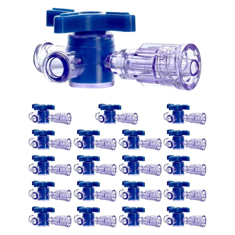 

3-ходовые краны с подключением Luer, кран для впрыска, кран для впрыска, 20 упаковок