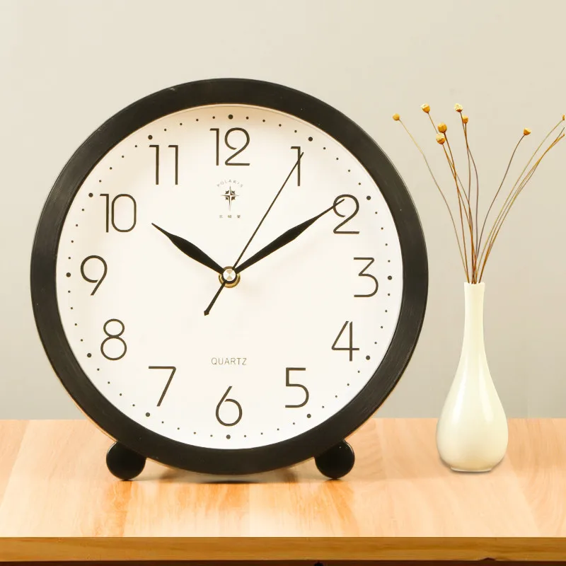 

10-дюймовые настенные часы-Маятник для гостиной, креативные офисные настольные часы, современные минималистичные большие бесшумные настольные часы, украшение для дома