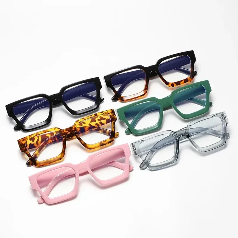 Monture de lunettes d'ordinateur transparente pour hommes et femmes, lunettes carrées anti-lumière bleue, lunettes bloquant les lunettes, lunettes optiques, nouveau 5