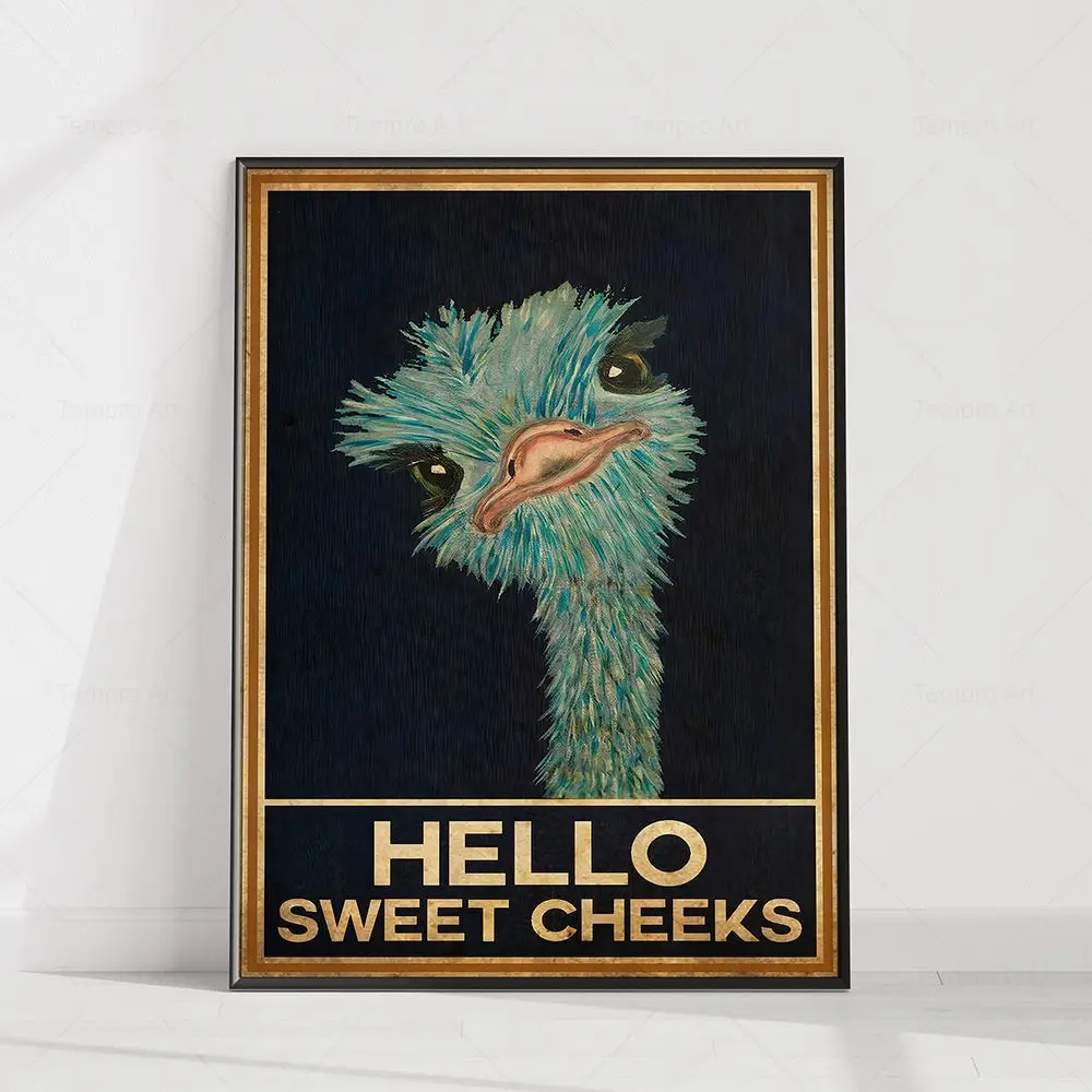 Funny Ostrich Donkey Giraffe Hello Sweet Cheeks Poster Print Comedy Animal Vintage Wall Art Canvas Painting Home Decor Gift Idea
Funny Ostrich Donkey Giraffe Hello Sweet Cheeks Poster Print Comedy Animal Vintage Wall Art Canvas Painting Home Decor Gift Idea