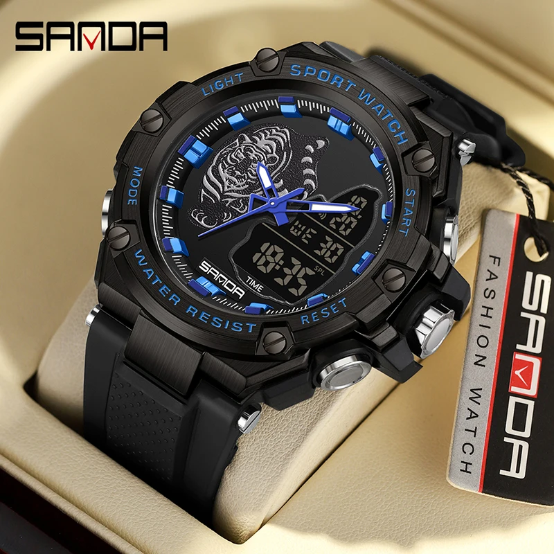 SANDA 3171 Men Outdoor Watches Luxury Multifunctional Chronograph Military Sports Luminous Waterproof Digital Men Wristwatch
SANDA 3171 Men Outdoor Watches Luxury Multifunctional Chronograph Military Sports Luminous Waterproof Digital Men Wristwatch