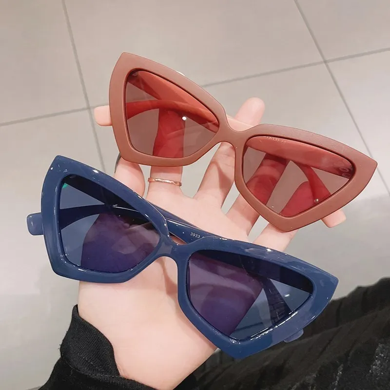 

Women Men Cat-eye Sunglasses New Vintage Triangular Concave Sun Glasses Black Fashion Hip-hop Glasses UV400 Eyeglasses