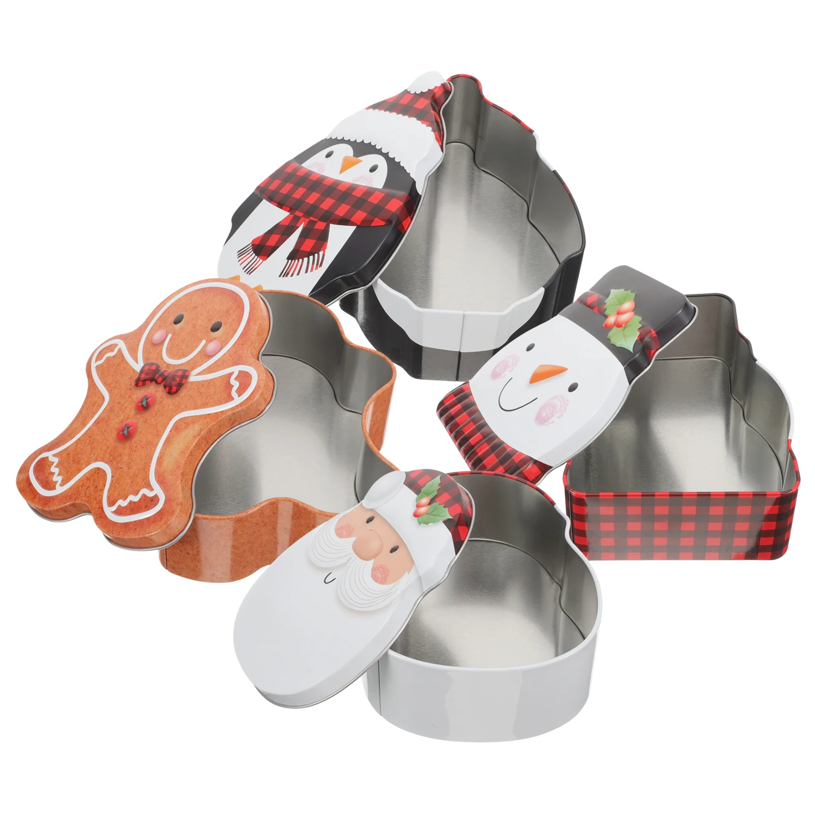 4 Pcs Christmas Tinplate Gift Box Party Decor Candy Packaging Cases Food Container Xmas Biscuits Tins Wrought Iron
4 Pcs Christmas Tinplate Gift Box Party Decor Candy Packaging Cases Food Container Xmas Biscuits Tins Wrought Iron
