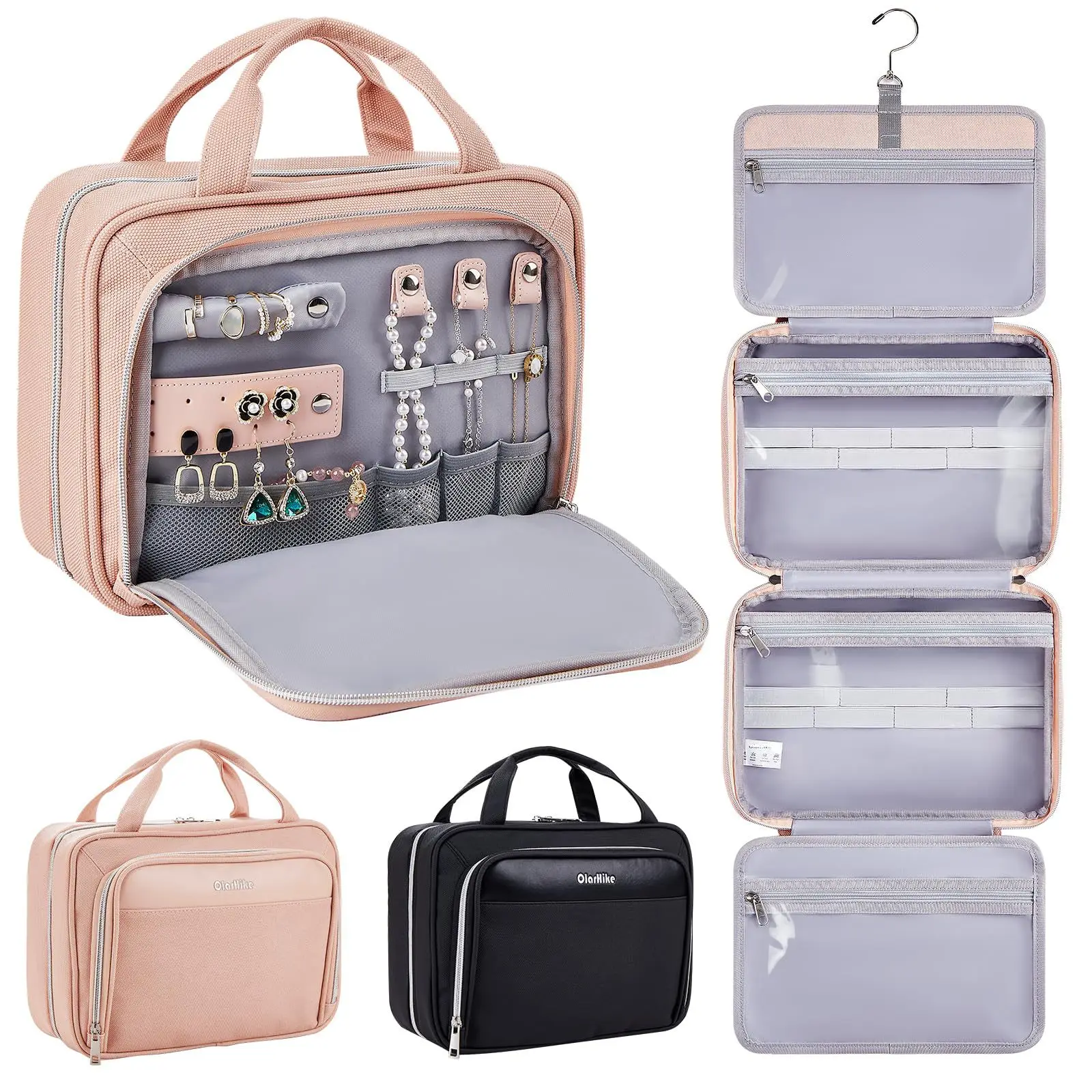 Portable large-capacity toiletry bag waterproof cosmetic jewelry storage bag travel toiletry bag leather hanging cosmetic bag
Portable large-capacity toiletry bag waterproof cosmetic jewelry storage bag travel toiletry bag leather hanging cosmetic bag