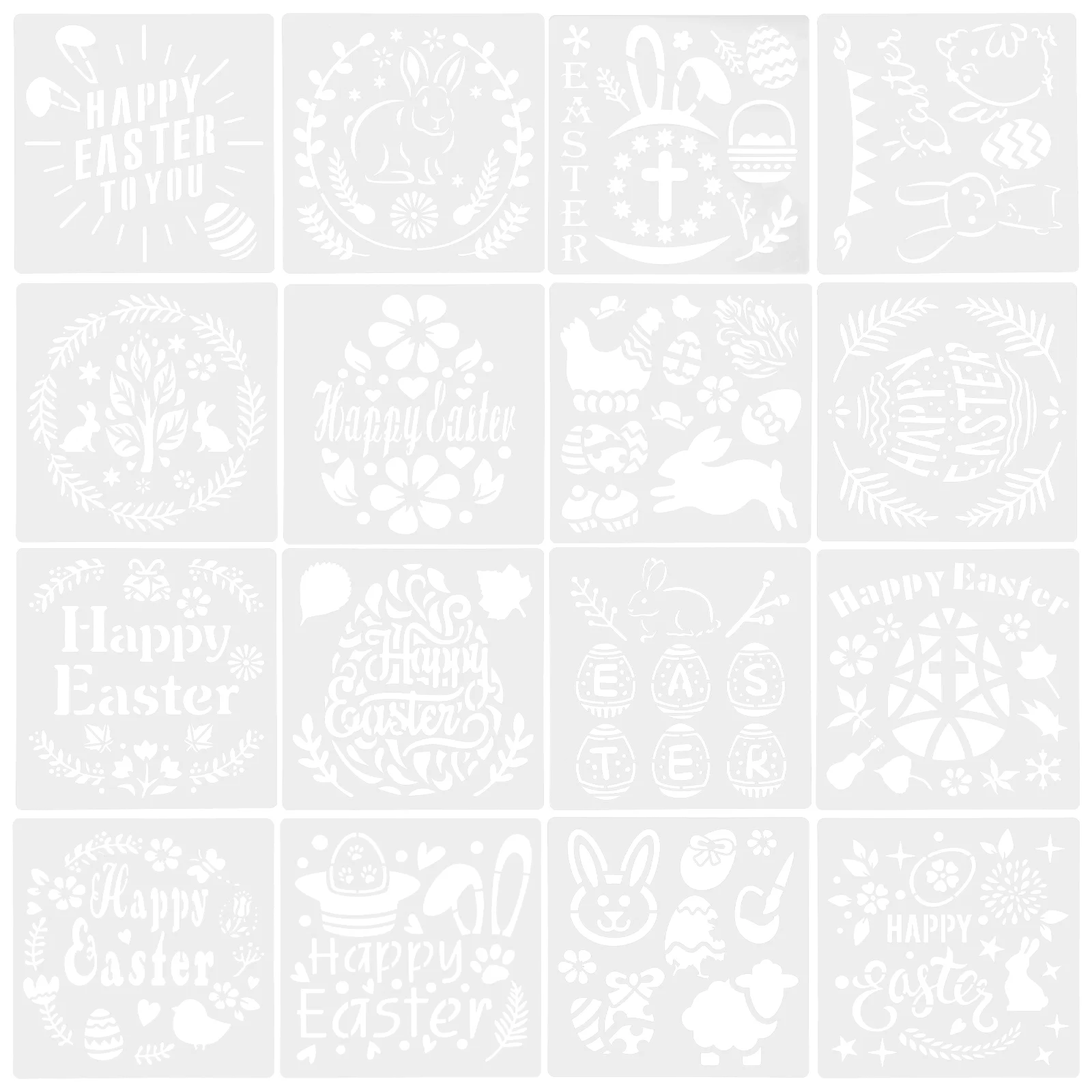 16 Pcs Easter Painting Die Scrapbook Stencils Template Graffiti Tool Baking Templates Pet Material Delicate Drawing Child DIY
16 Pcs Easter Painting Die Scrapbook Stencils Template Graffiti Tool Baking Templates Pet Material Delicate Drawing Child DIY