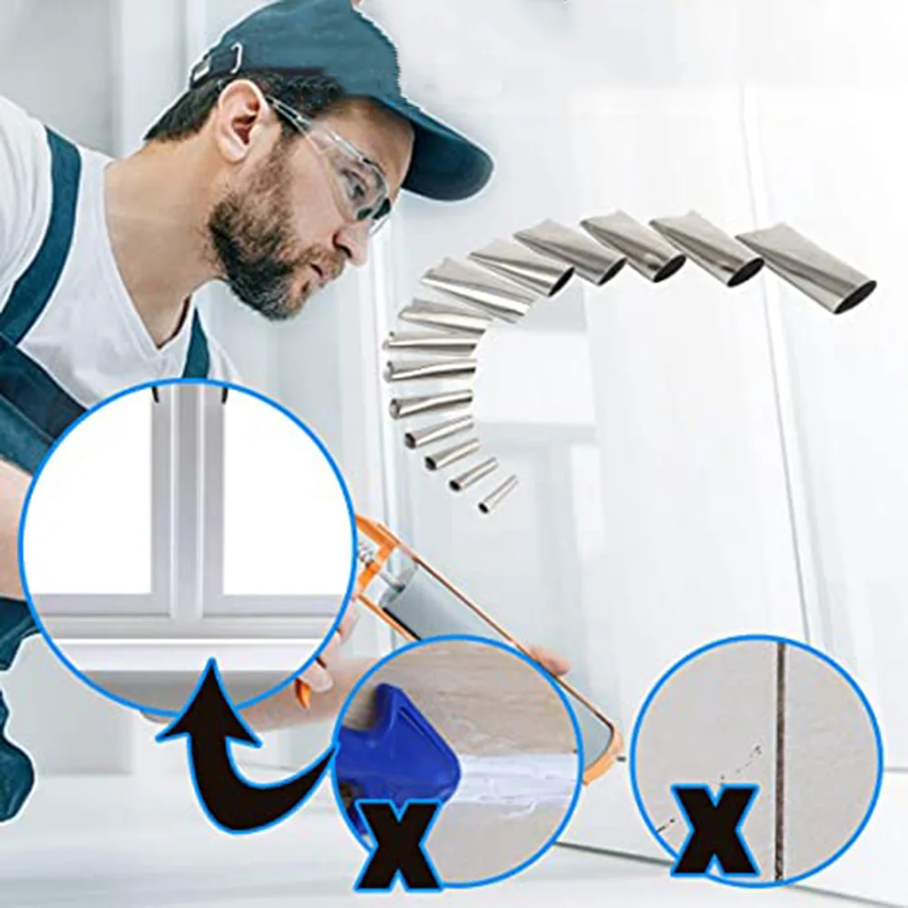 Filler Caulk Finishing Attachment Nozzle Set Spatulas Stainless Steel 14pcs 45° Countertops Scraper Silicone Tape
Filler Caulk Finishing Attachment Nozzle Set Spatulas Stainless Steel 14pcs 45° Countertops Scraper Silicone Tape
