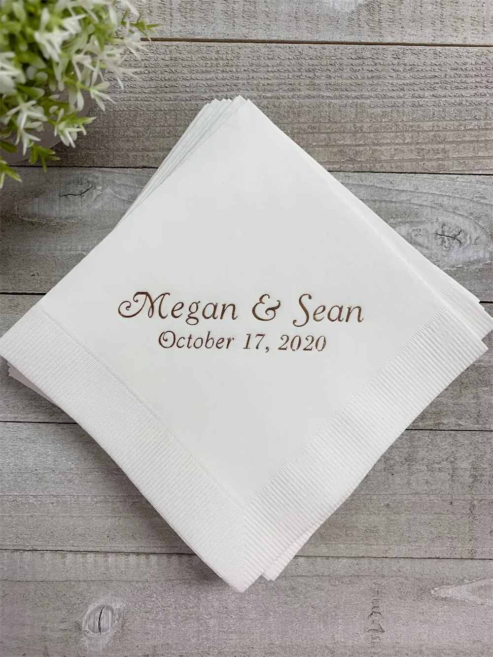 

50 Personalized Napkins Personalized Napkins Wedding Personalized Cocktail Beverage Paper Anniversary Party Monogram Custom Lunc