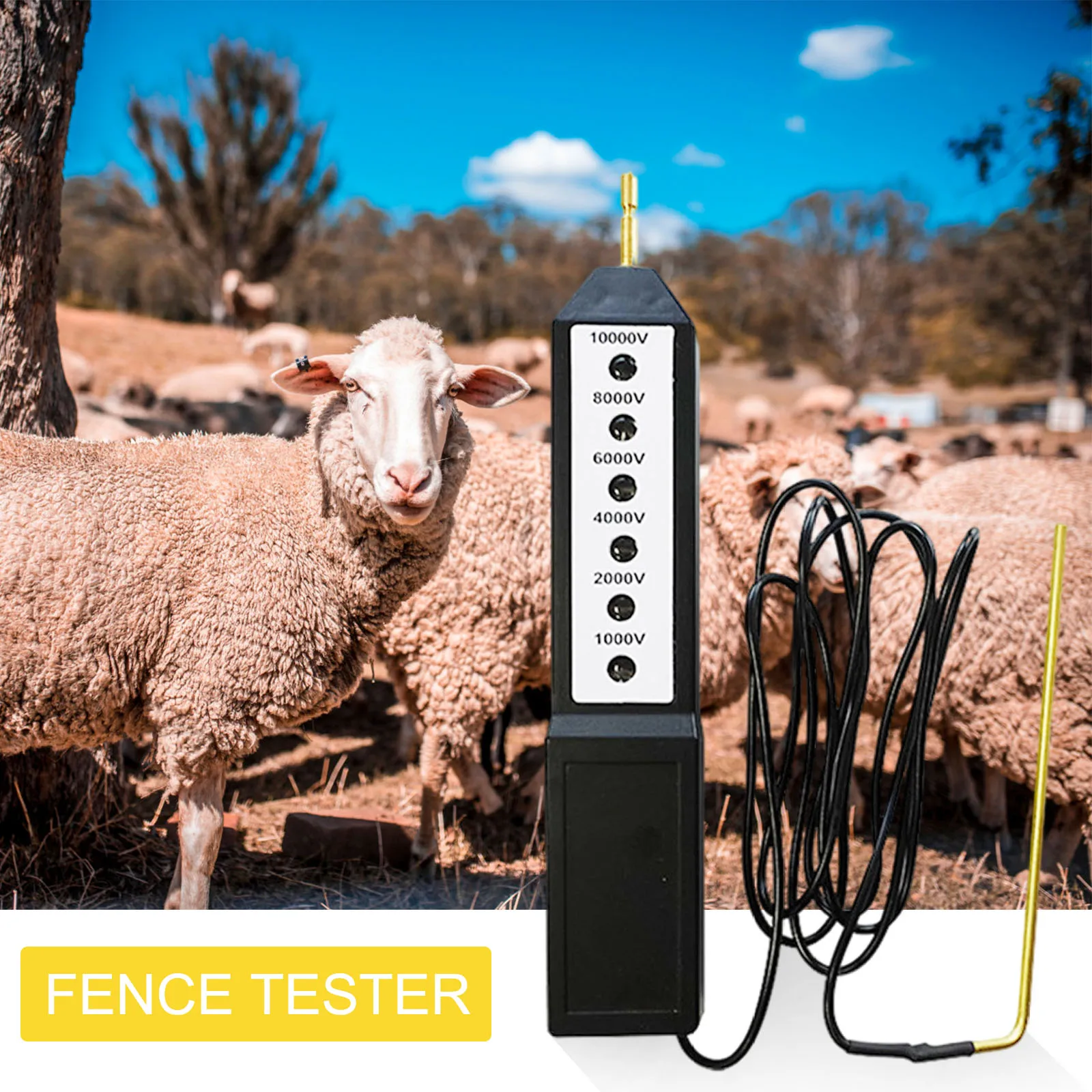 Tester Tools Farm Fence Pressure Tester 10KV Ranch Electronic Fence Voltage Tester Neon Bubble Pressure Tester Garden Tool New
Tester Tools Farm Fence Pressure Tester 10KV Ranch Electronic Fence Voltage Tester Neon Bubble Pressure Tester Garden Tool New