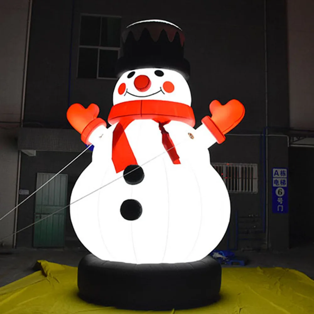 

High Quality Merry Christmas Inflatable Snowman Outdoors Santa Decorations snow man with LED ligh for Home Yard Garden Decor