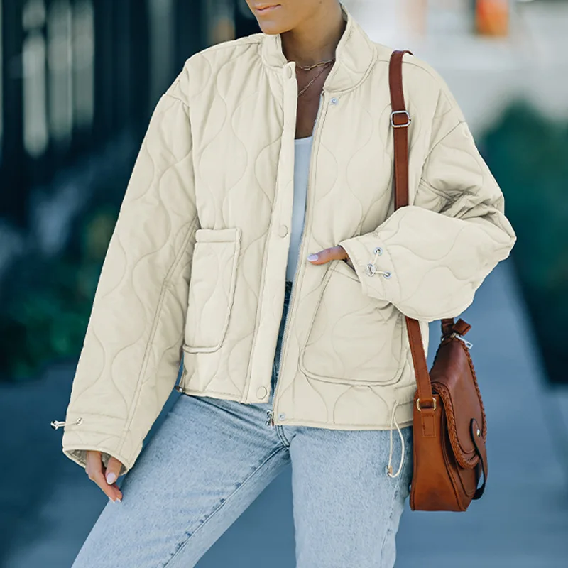 2022 Women's Clothing Solid Color Cotton Clothing Female Winter New Zipper Stand-Up Collar Pocket Jacket Tops Female
2022 Women's Clothing Solid Color Cotton Clothing Female Winter New Zipper Stand-Up Collar Pocket Jacket Tops Female