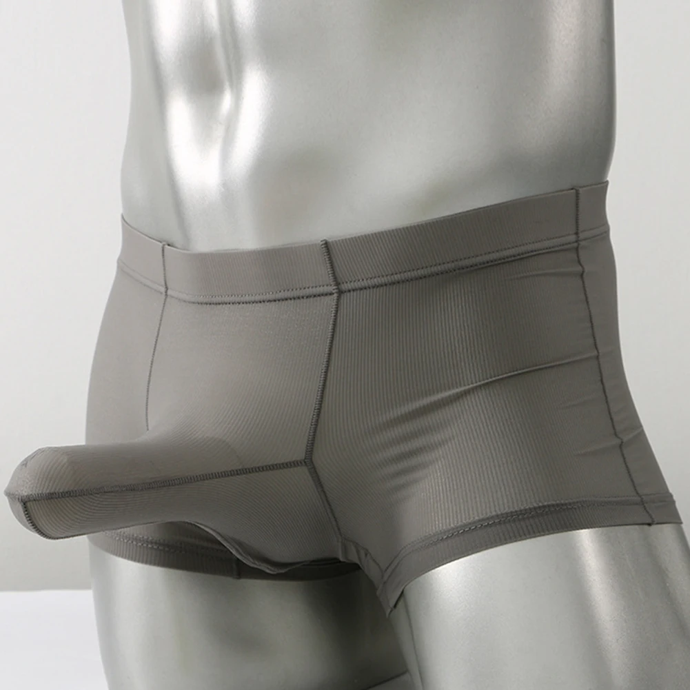 New Men Ice Silk Comfy Boxers Elephant Nose Underwear Transparent Bulge Swimwear Beach Boxer Briefs Male Soft Shorts Panties
New Men Ice Silk Comfy Boxers Elephant Nose Underwear Transparent Bulge Swimwear Beach Boxer Briefs Male Soft Shorts Panties