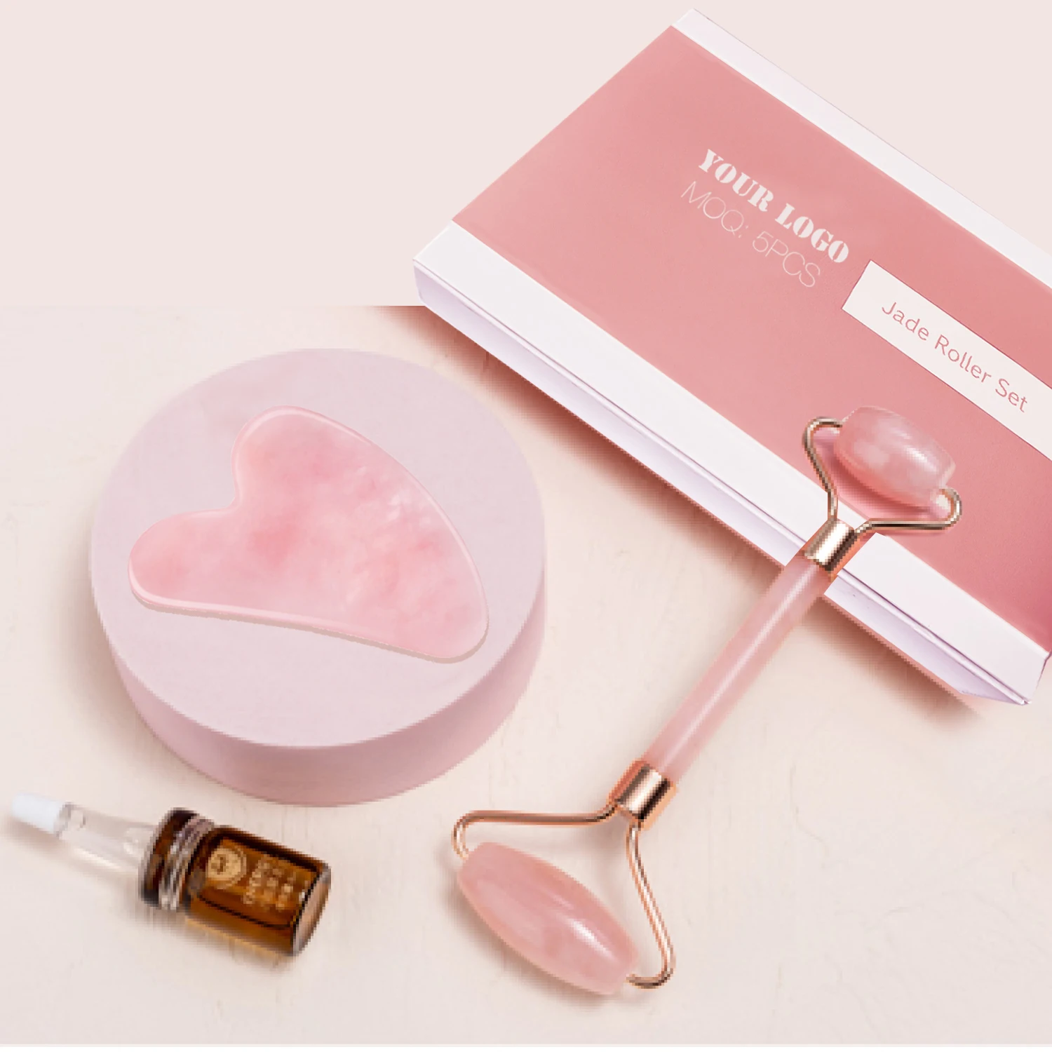 Массажер нефритовый для лица, шеи и всего тела, с розовым кварцем 
Массажер нефритовый для лица, шеи и всего тела, с розовым кварцем