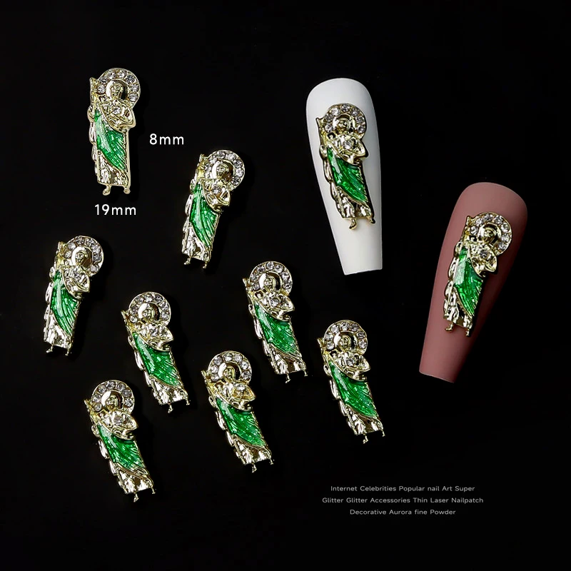 100PC Smaller 3D Goddess Statue Nail Charm Buddha Metal Inlaid Green Rhinestone Adornment Luxury Decorative Alloy Ornament8*19MM
100PC Smaller 3D Goddess Statue Nail Charm Buddha Metal Inlaid Green Rhinestone Adornment Luxury Decorative Alloy Ornament8*19MM