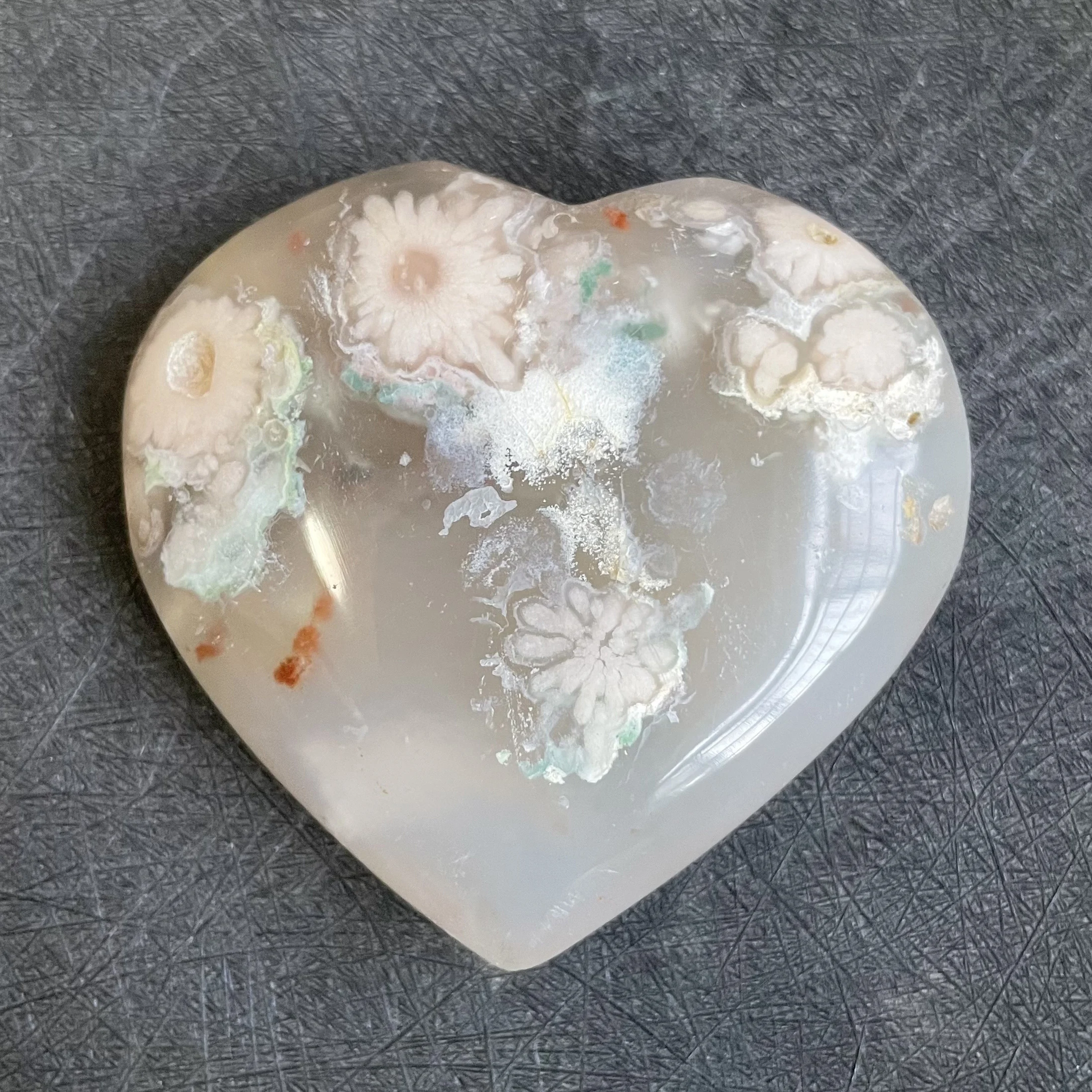 

Природный Агат Сакура, кварц, сердце, украшение, полированный кристалл, любовь, лечебный драгоценный камень