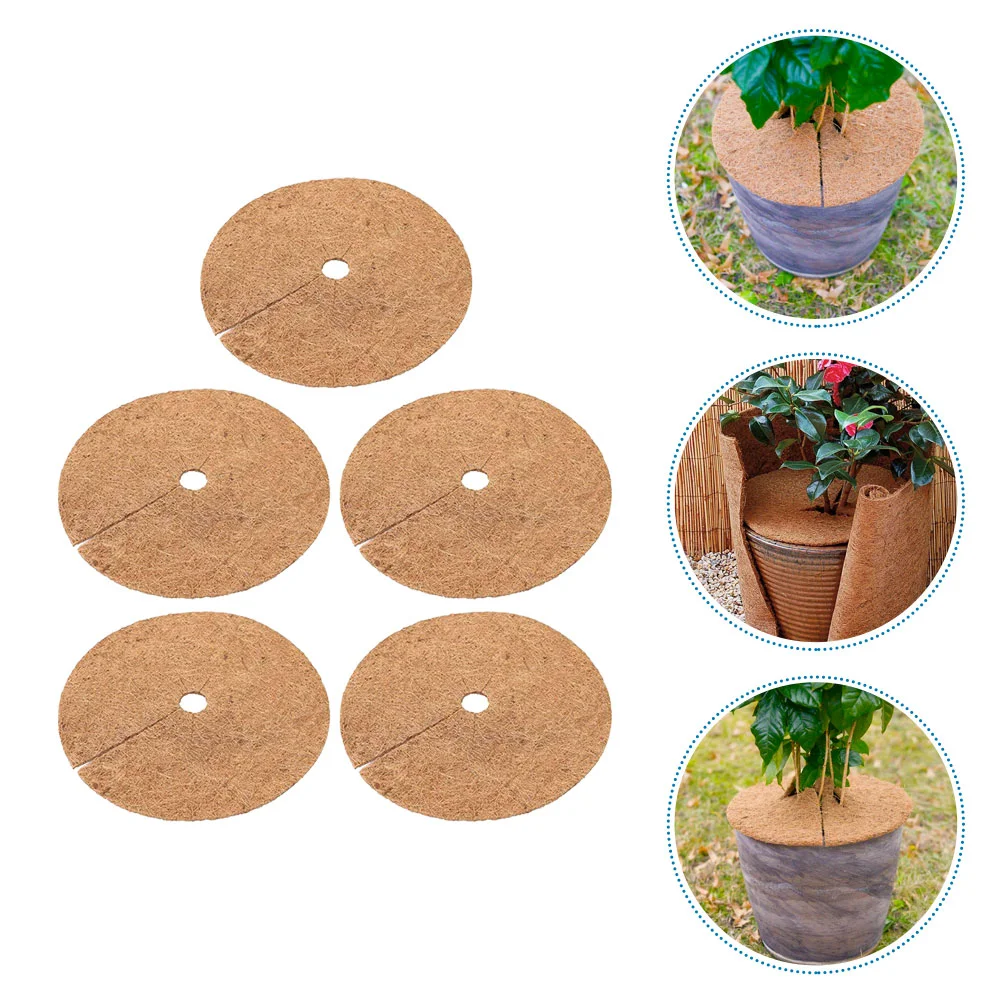 5 Pcs Coconut Palm Gasket Planter Pots Tree Mulch Ring Coir Barrier Mat Weeds Protectors from Animals
5 Pcs Coconut Palm Gasket Planter Pots Tree Mulch Ring Coir Barrier Mat Weeds Protectors from Animals