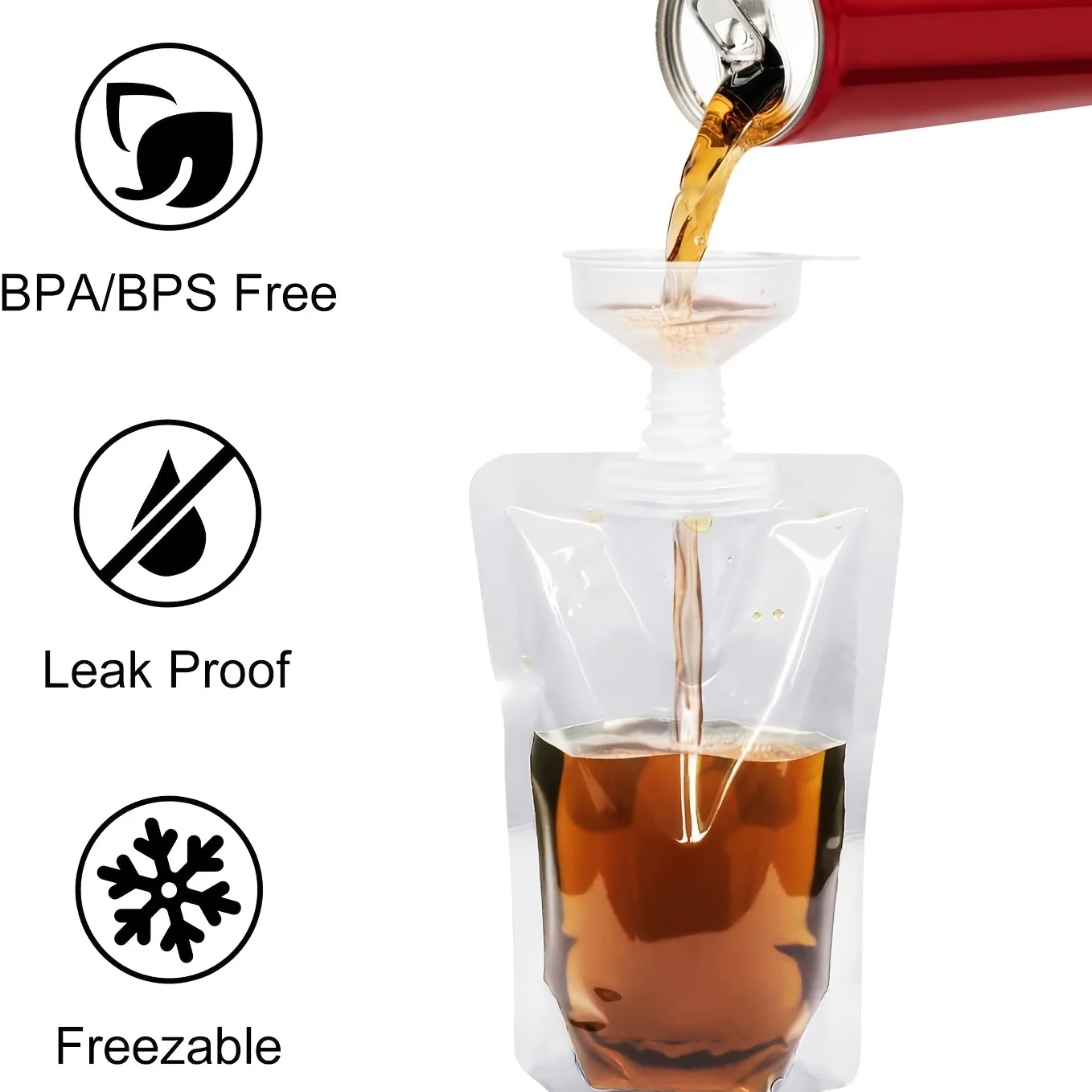 10pcs Plastic Flasks, 8oz Concealable And Reusable Drink Pouches, Leak-Proof Food Grade Plastic For Travel
10pcs Plastic Flasks, 8oz Concealable And Reusable Drink Pouches, Leak-Proof Food Grade Plastic For Travel