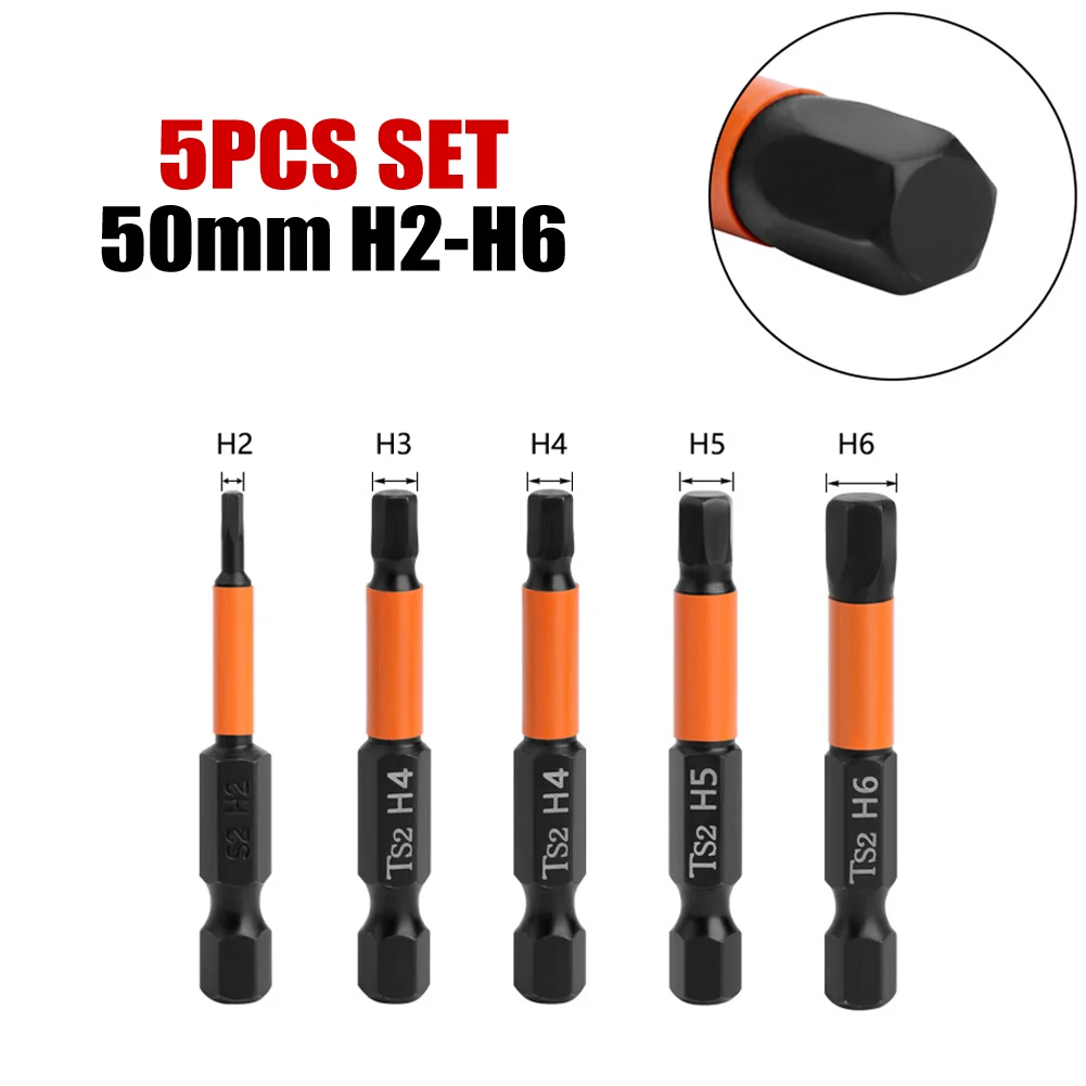 5pcs 50mm 1/4Inch Hexagon Shank Screwdriver Bit Alloy Steel Quick Change Impact Driver Electric Tools For Electrician H2-H6
5pcs 50mm 1/4Inch Hexagon Shank Screwdriver Bit Alloy Steel Quick Change Impact Driver Electric Tools For Electrician H2-H6