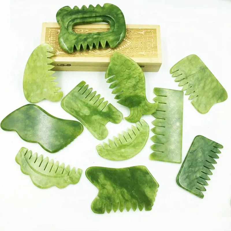 Gouache Scraper Natural Stone Gua Sha Massage Comb Head Body Meridian Scraping Reflexology Blood Circulation Jade Therapy Tools
Gouache Scraper Natural Stone Gua Sha Massage Comb Head Body Meridian Scraping Reflexology Blood Circulation Jade Therapy Tools