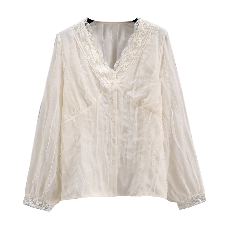 Clothes Women Spring Autumn Style Blouse Shirt Women‘s Long Sleeve Solid Color Lace Patchwork Top Women Casual Shirt Bluas
Clothes Women Spring Autumn Style Blouse Shirt Women‘s Long Sleeve Solid Color Lace Patchwork Top Women Casual Shirt Bluas