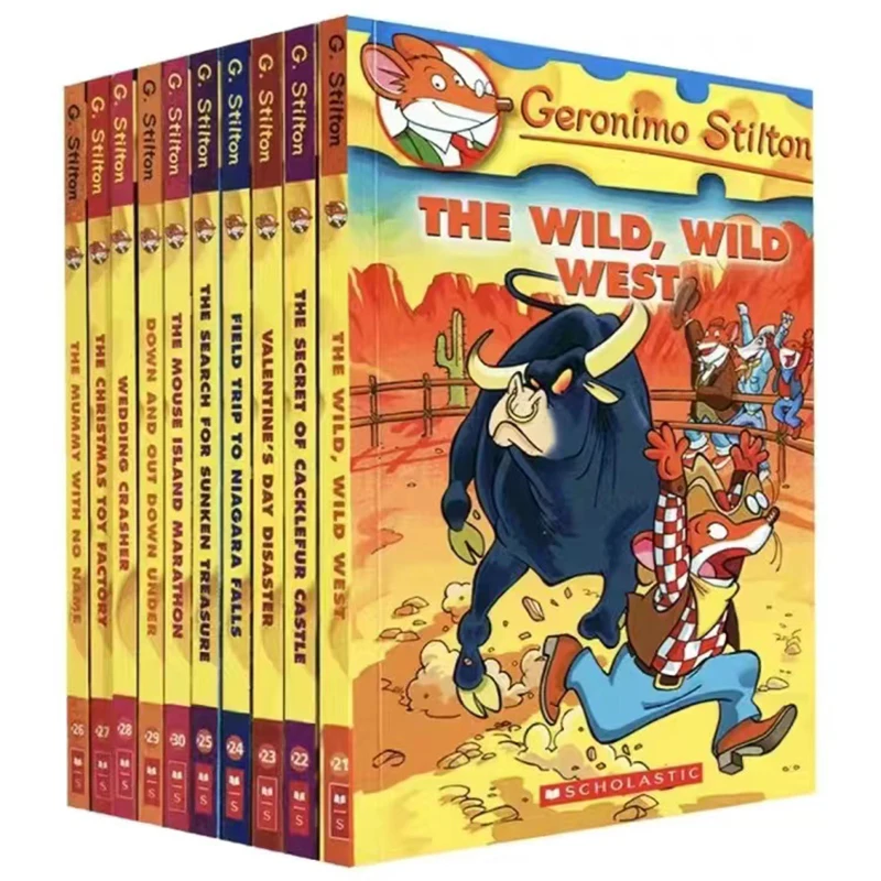 10 Books Geronimo Stilton 21-30 Humor Adventure Explore Comic Fiction Parent Child Kids Story English Picture Storybook
10 Books Geronimo Stilton 21-30 Humor Adventure Explore Comic Fiction Parent Child Kids Story English Picture Storybook