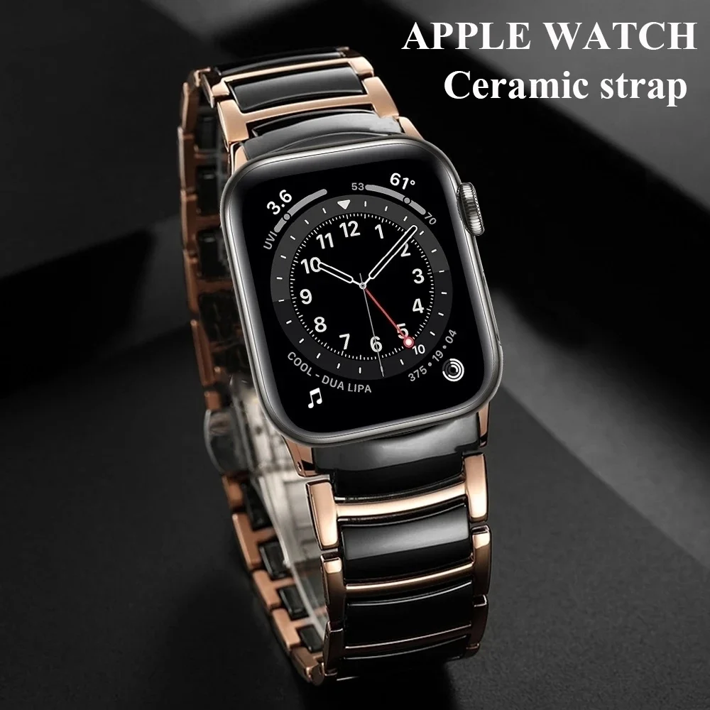 Ceramic Strap for Apple Watch Band 44mm 40mm 45mm 41mm 42mm Accessories Stainless Steel Bracelet IWatch Series 7 6 5 3
Ceramic Strap for Apple Watch Band 44mm 40mm 45mm 41mm 42mm Accessories Stainless Steel Bracelet IWatch Series 7 6 5 3
