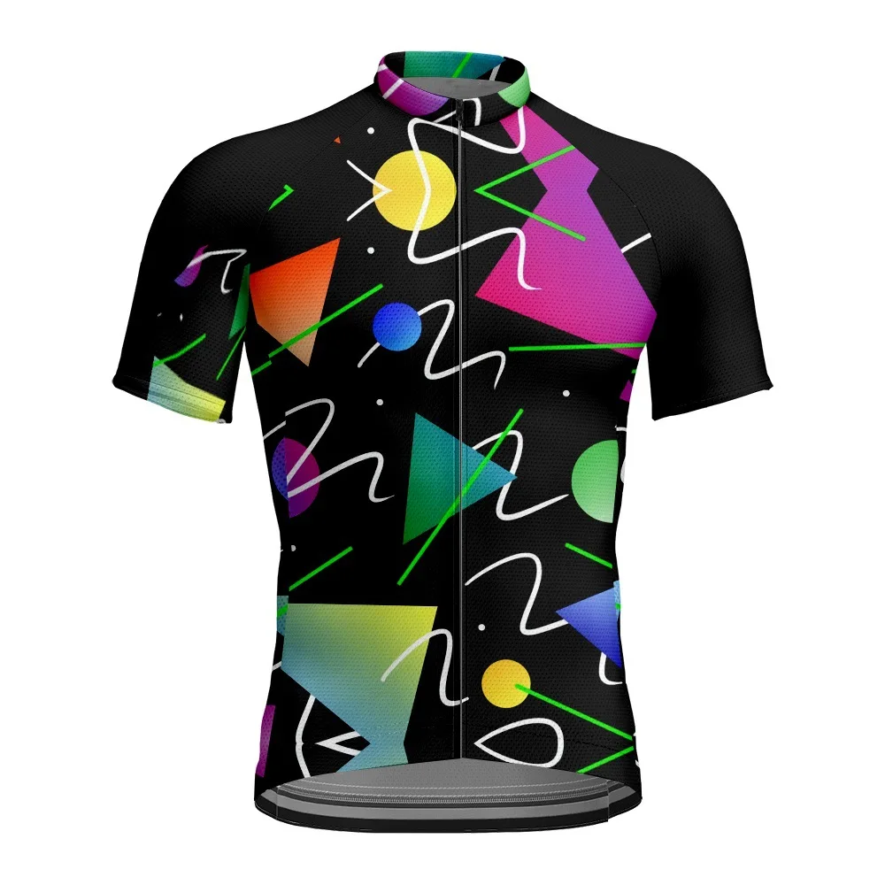 

Быстросохнущая велосипедная одежда с черным принтом, велосипедная Джерси, летняя мужская одежда с коротким рукавом для горных велосипедов, одежда для велосипеда, одежда для велоспорта
