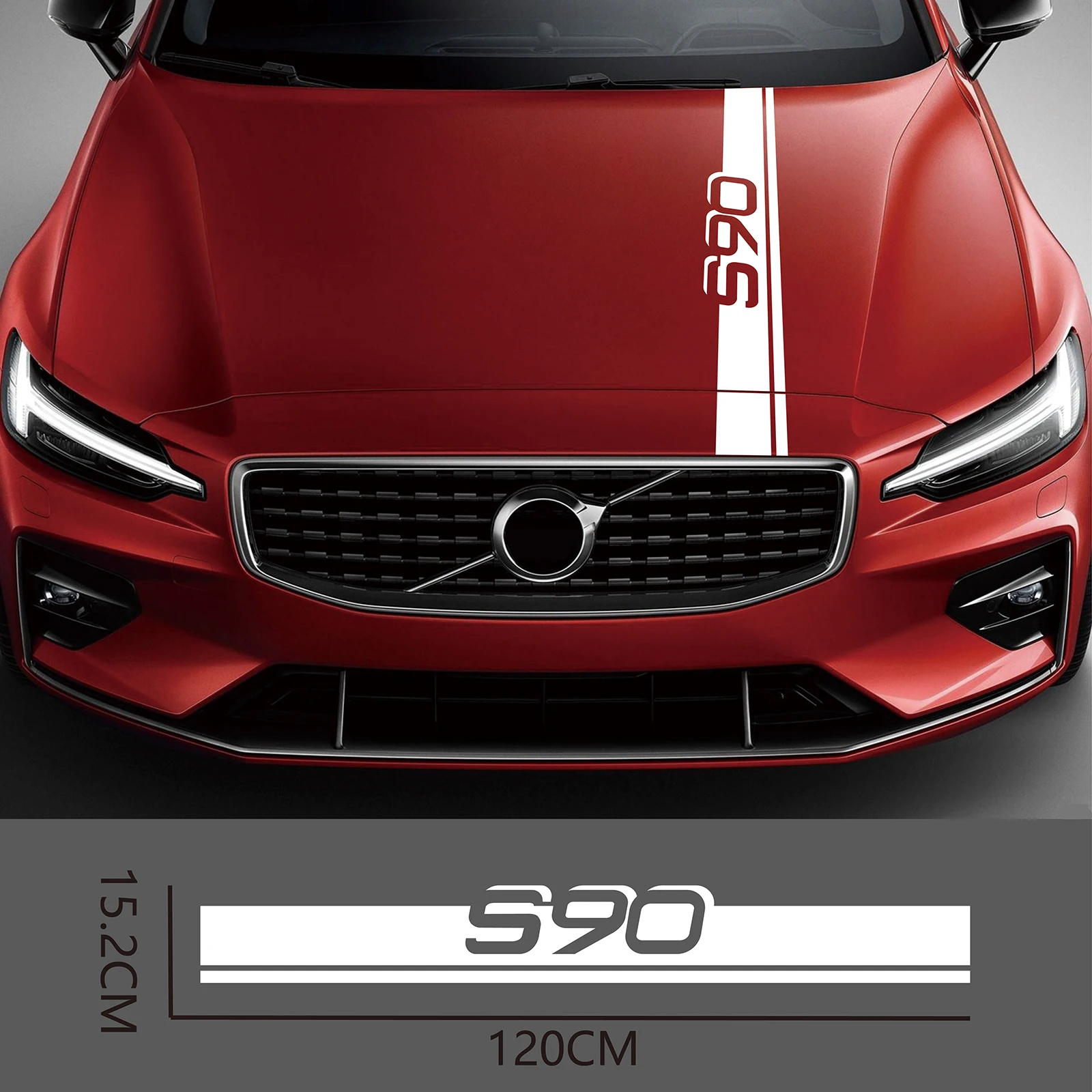

Car Hood Engine Cover Sticker Decal Apply for Volvo XC60 XC90 XC40 S60 V40 S90 AWD C30 C70 S40 S80 T6 V50 V60 V70 V90 XC70