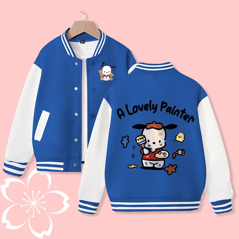 Kawaii Pochacco Kids Tops Casual Outer Jacket Anime Sanrio Autumn Outdoor Girl Children Clothing Homewear Baseball Jersey Gift
Kawaii Pochacco Kids Tops Casual Outer Jacket Anime Sanrio Autumn Outdoor Girl Children Clothing Homewear Baseball Jersey Gift
