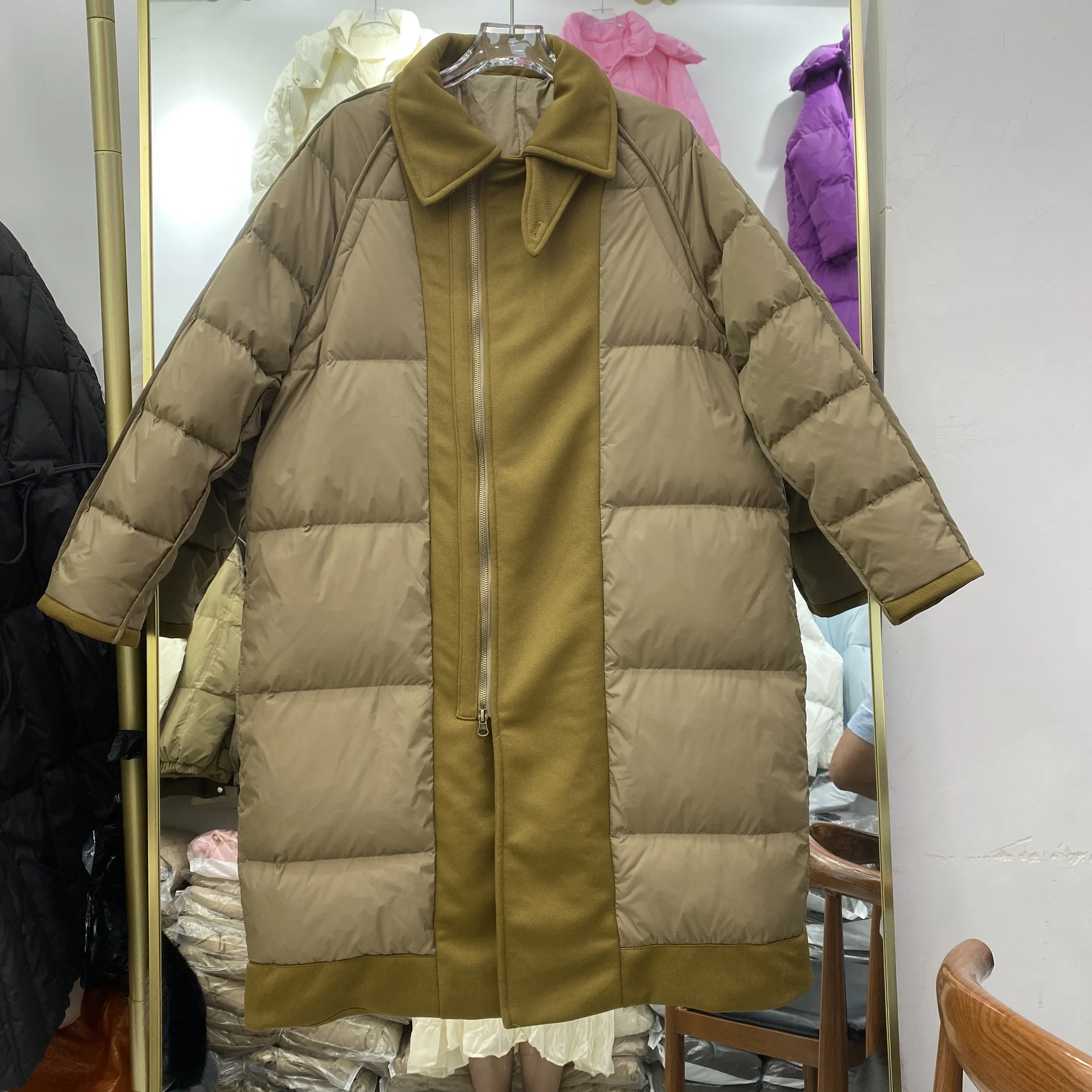2023 New Down Jacket Women's Thickened Korean Shirt Collar Fashion Stitched Warm Long Sleeve White Duck Down Coat Clothes L381
2023 New Down Jacket Women's Thickened Korean Shirt Collar Fashion Stitched Warm Long Sleeve White Duck Down Coat Clothes L381