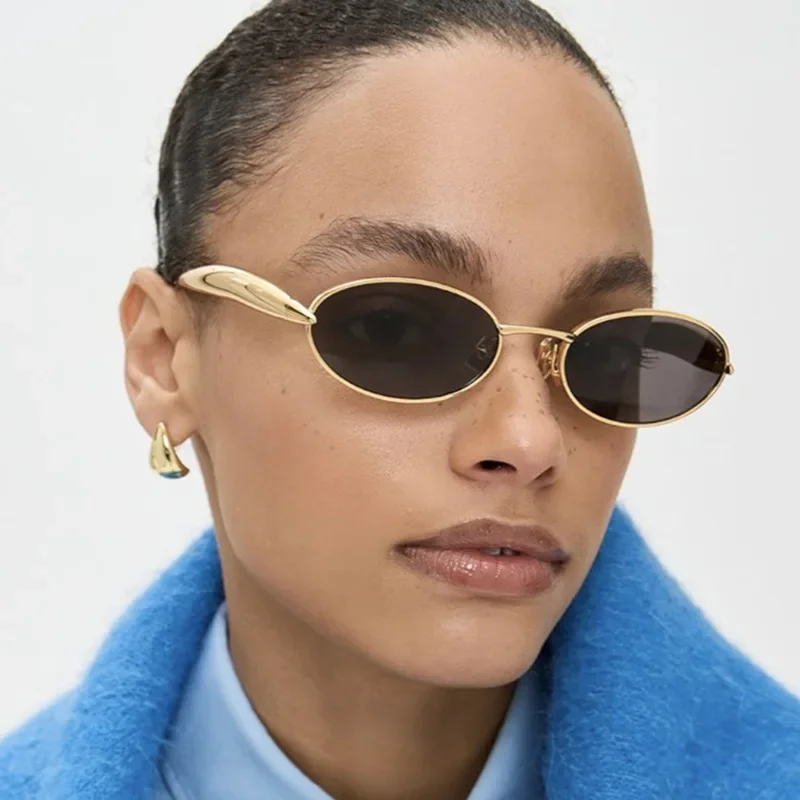 Oval Women Sunglasses UV400 – ERIKOLE Y2K Vintage