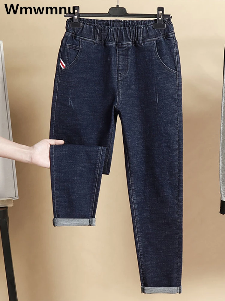 

Big Size 6xl Baggy Jeans Women Vintage High Wasit Harem Denim Pants Casual Ankle-length Vaqueros Streetwear Kot Pantolon New