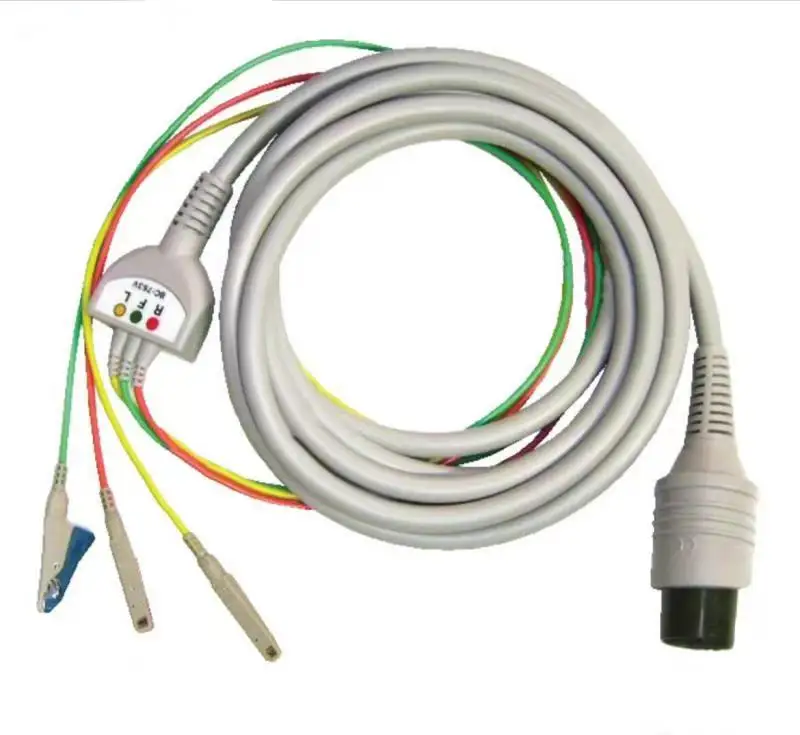 Nihon Kohden 3 Lead IEC Snap BC-763V Original Defibrillator ECG Cable new,original
Nihon Kohden 3 Lead IEC Snap BC-763V Original Defibrillator ECG Cable new,original