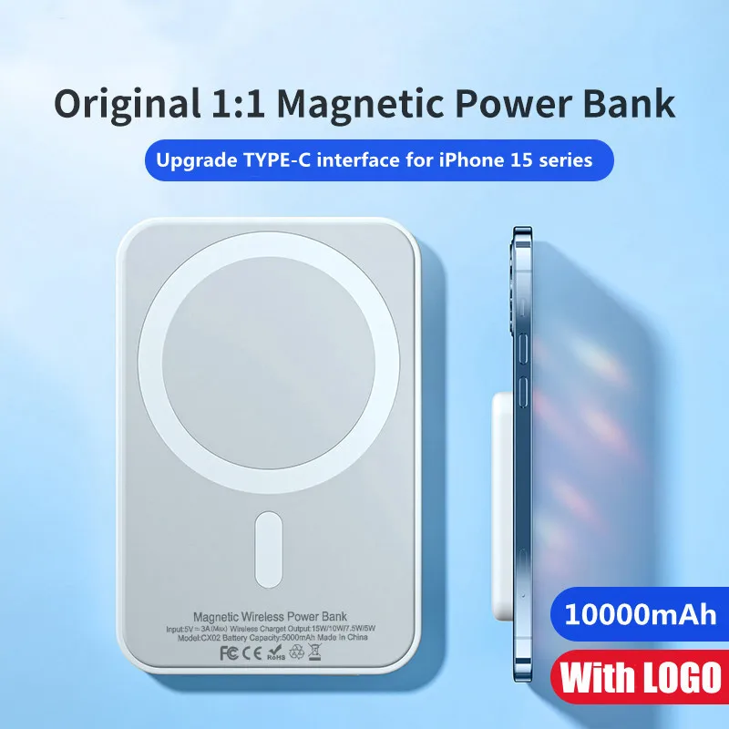 Magnetic Power Bank For iPhone 15 usb c Port External Battery Macsafe Powerbank Portable Charger For iphone Type-C Spare Battery
Magnetic Power Bank For iPhone 15 usb c Port External Battery Macsafe Powerbank Portable Charger For iphone Type-C Spare Battery
