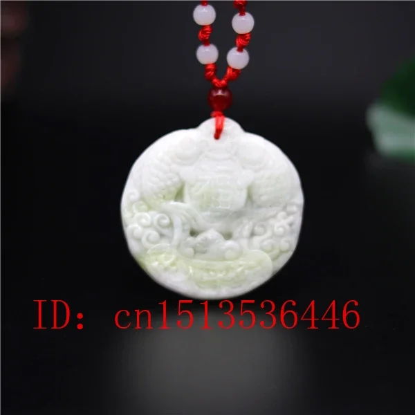 

Natural White jade Carved Lucky Pisces Jade Pendant Chinese Necklace Charm Jewellery Fashion Amulet Luck Gifts for man Women