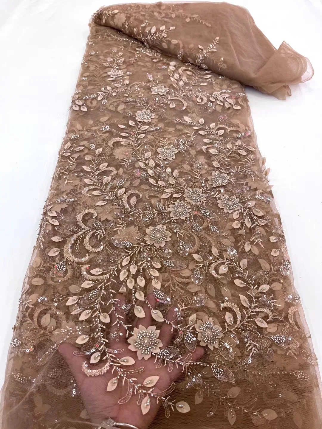 Nigeria Handmade Beaded 5 Yards Lace Fabric 2022 French Luxury Sequins Embroidery Tulle Lace Fabric For Wedding Party Dress Sew
Nigeria Handmade Beaded 5 Yards Lace Fabric 2022 French Luxury Sequins Embroidery Tulle Lace Fabric For Wedding Party Dress Sew