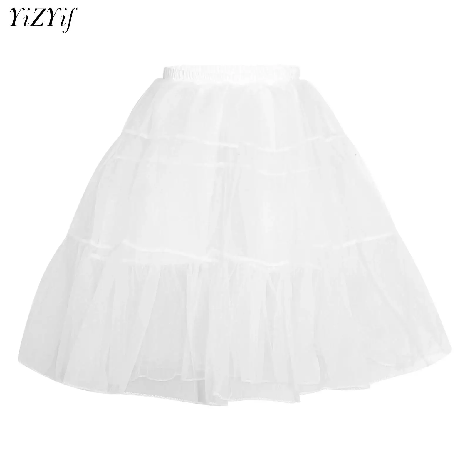 

Women Crinoline Petticoat Fluffys Skirt Ball Gown Short Half Slip Organza Underskirt for Lolita Cosplay Dance Dress Accessories