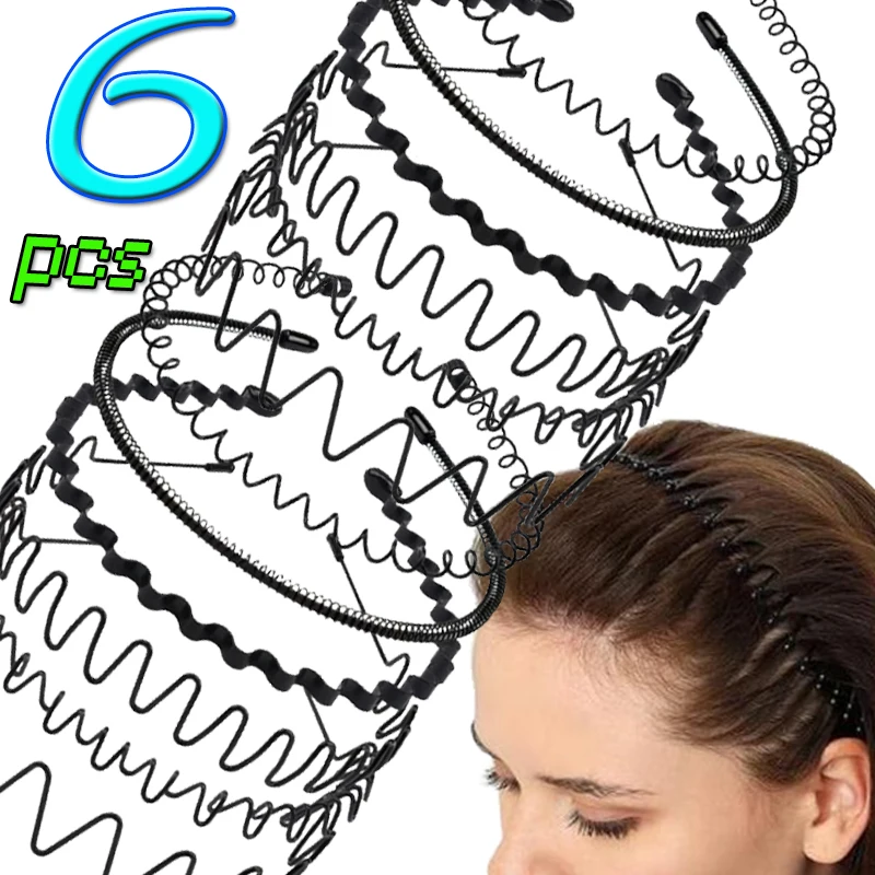 

Fashion Elastic Metal Hairband Anti-slip Simple Man's Headband Solid Color Hairbands Hoop Clip Headbands Unisex Hair Accessories