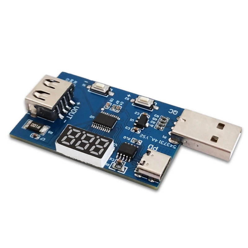 QC2.0 QC3.0 PD3.0 Decoy Module Navy Blue Decoy Module 3.6-20V Adjustable Multifunction Voltage Charging Head Test Aging Module
QC2.0 QC3.0 PD3.0 Decoy Module Navy Blue Decoy Module 3.6-20V Adjustable Multifunction Voltage Charging Head Test Aging Module