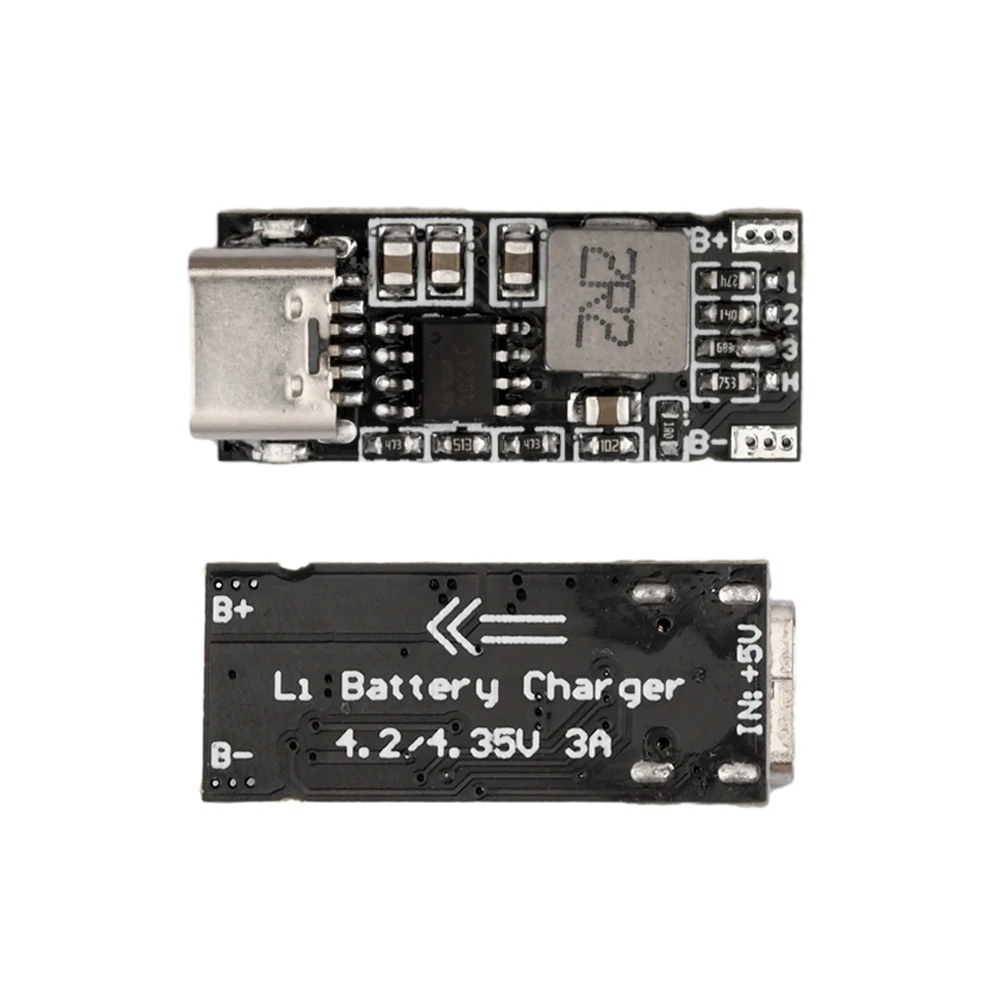 

18650 Lithium Battery Charge Module 5V to 4.2V 3A Lithium Battery Fast Charging PCB Development Board with Type C Input