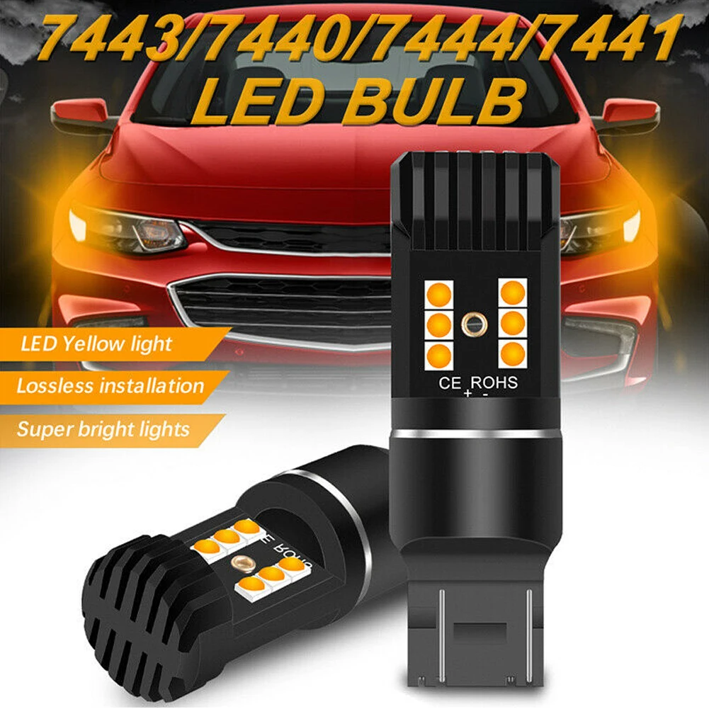 2x 7443 7440 T20 LED Light Bulb Backup Reverse Light Brake Tail Light Anti Hyper Flash Amber LED Turn Signal Light Canbus Error
2x 7443 7440 T20 LED Light Bulb Backup Reverse Light Brake Tail Light Anti Hyper Flash Amber LED Turn Signal Light Canbus Error