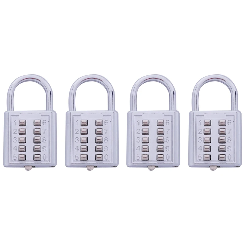 4X Anti-Theft Button Combination Padlock Digit Push Password Lock Zinc Alloy Security Lock
4X Anti-Theft Button Combination Padlock Digit Push Password Lock Zinc Alloy Security Lock