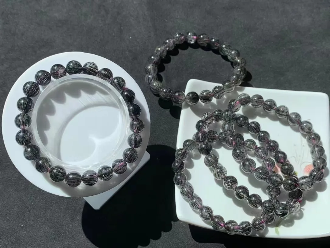 Браслет Unit One из натурального черного рутилового кварца с кристаллами диаметром от 8,5 мм до 9 мм, специально для подарка ювелирных изделий
Браслет Unit One из натурального черного рутилового кварца с кристаллами диаметром от 8,5 мм до 9 мм, специально для подарка ювелирных изделий