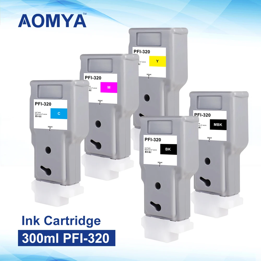 

300ml PFI 320 PFI-320 Ink Cartridge for Canon TM200 TM205 TM300 TM305 200 205 300 305 Printer with Chip and Pigment Ink