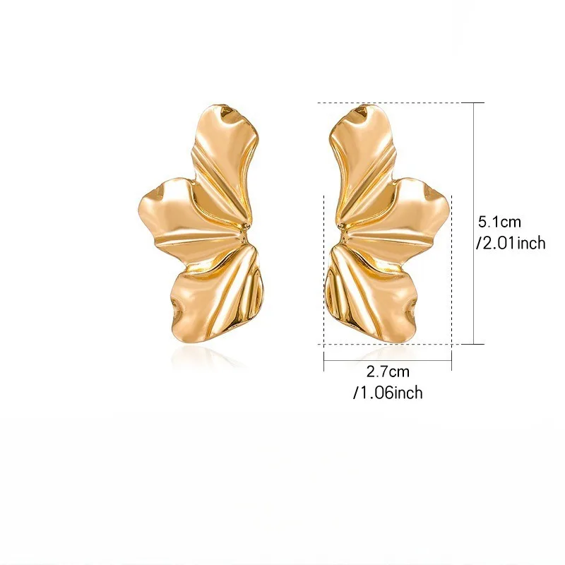 Stainless Steel Chic Half Flower Stud Earrings Minimalist Irregular Petal for Women New Gold Color Earrings Party Jewelry 6 Mallzona S1378a65ed08e490e93b0e028d83275e8k Stainless Steel Chic Half Flower Stud Earrings Minimalist Irregular Petal for Women New Gold Color Earrings Party Jewelry Mallzona