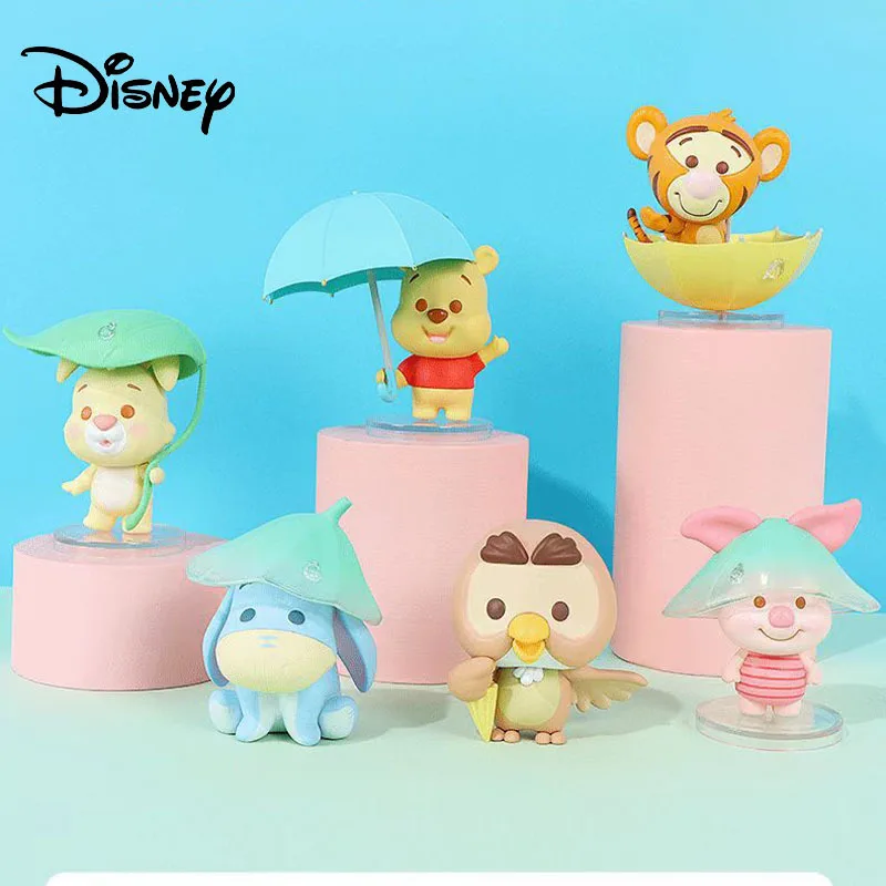 

Disney Winnie The Pooh Rainy Season Theme Series Super Cute Action Figures Model Doll Collectible Desktop Ornaments Xmas Gifts