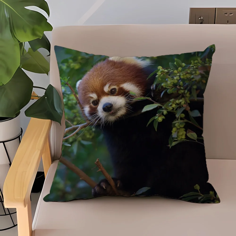 

Double-sided Printing Red Panda Pillow Covers Decorative Sofa Cushions for Living Room Twin Size Bedding Couch Bed Pillows Cover