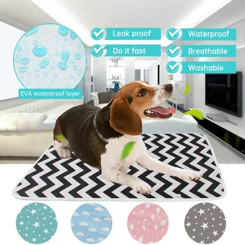 

Reusable Pet Mat for Dogs Washable Underpad for Animals Jaula Conejo Urine Absorbent Waterproof Training Pad Puppy Accessories