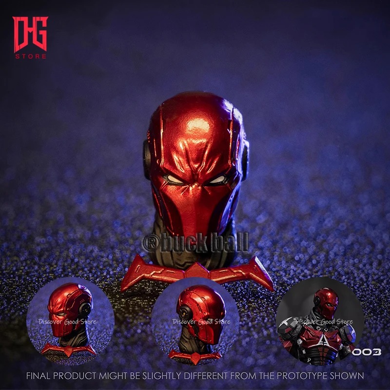 

COSER TOYS Red Mask 1/12 Red Hood Solider Head Sculpt Detective Comics Villain Joker Carving Model For VTOYS 6" Male Body