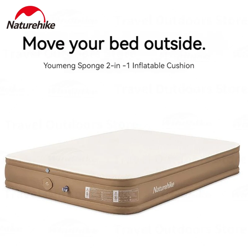 

Naturehike Outdoor Camping 30CM Portable Self-inflating Mattress 2 People Waterproof Inflatable Air Bed With Built-in Pump